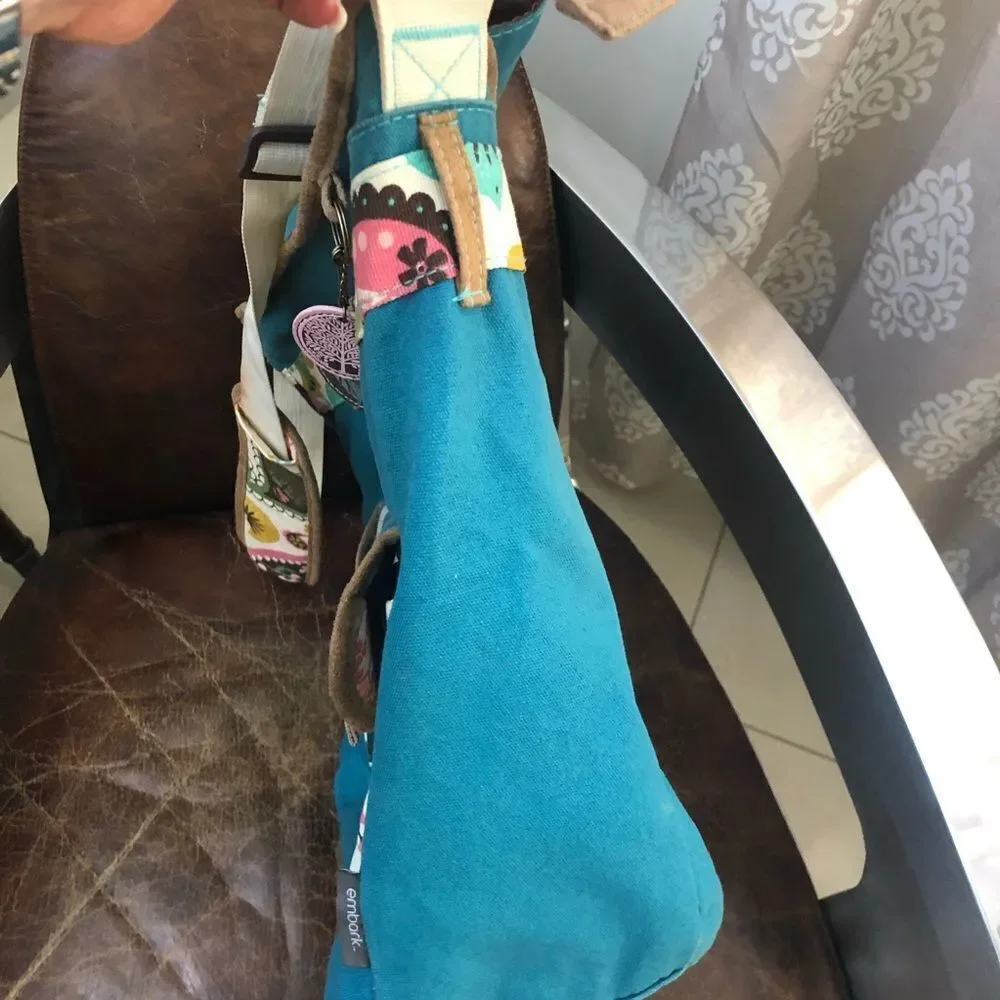 Embark For Target turquoise textile hobos bag